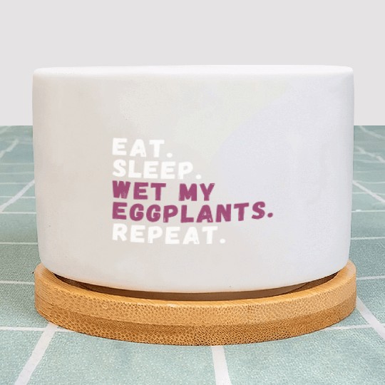 Eggplant Lover Healthy Cuisine Gardening Plant Pots