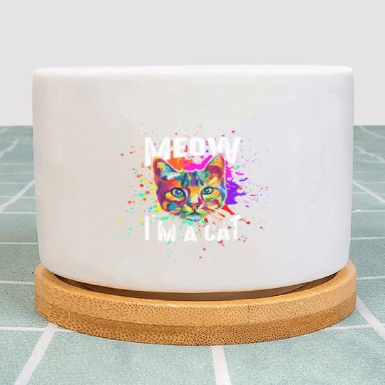 Meow I'm A Cat Plant Pots