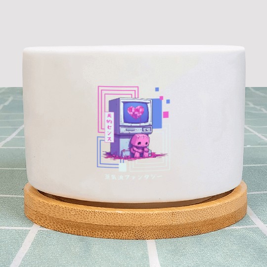 Kawaii Japanese Retro 90s Nostalgia Vaporwave Retr Plant Pots