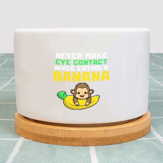 Humorous Monkey Banana Eating Plant Pots