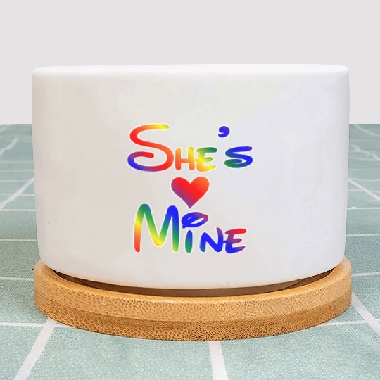 LGBT Pride I'm Her She's Mine Lesbian Couple Love Plant Pots