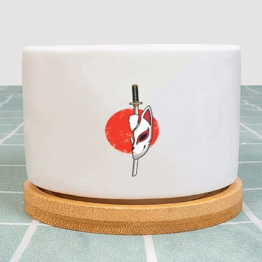 kawaii cat anime japanese retro men women kids Plant Pots