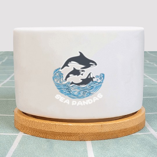 Sea Panda Orca Wild Panda Bamboo Plant Pots