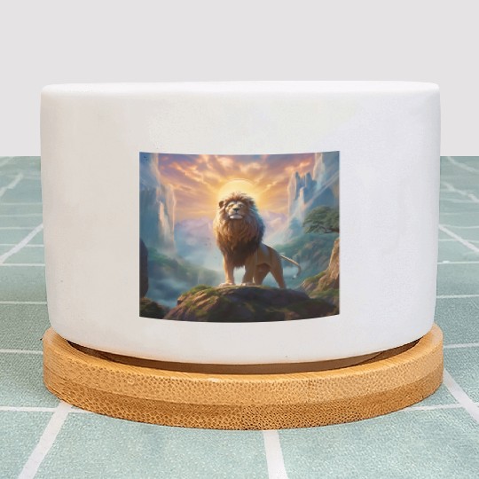 Celestial Lion King Art Print 144 Starseed Plant Pots