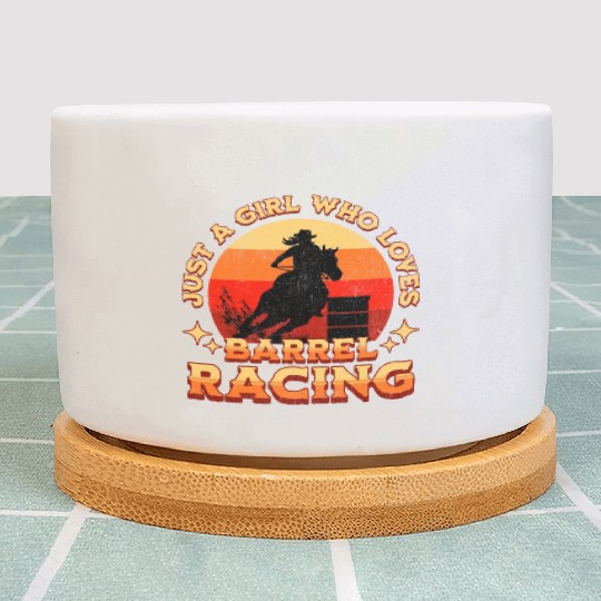 Just a Girl Who Loves Barrel Racing Plant Pots