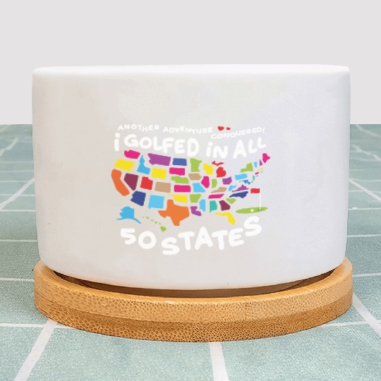 I Golfed in all 50 States USA Map Golf Bucket List Plant Pots
