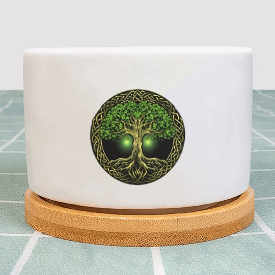 St Patricks Day Celtic Knot Tree Irish Gaelic Plant Pots