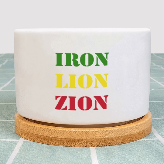 Iron Lion Zion, Jamaican Rasta Colors, Reggae Plant Pots