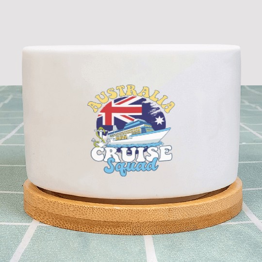 Australia Cruise Squad Family Vacation Trip Plant Pots