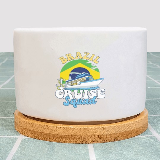 Brazil Cruise Squad Family Vacation Trip Plant Pots