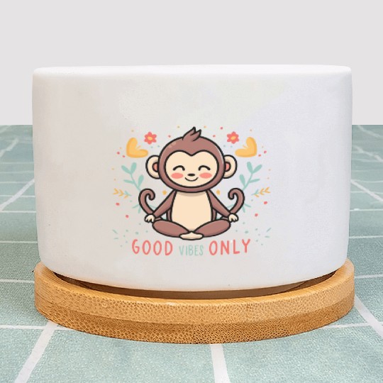 Yoga Monkey Plant Pots