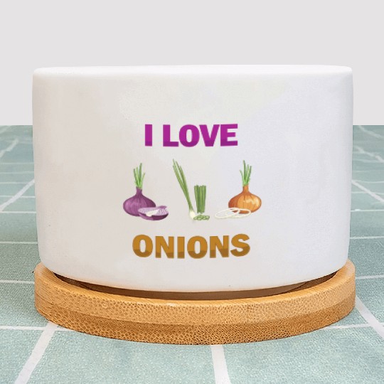 I Love Onions, For Onion and Vegetable Lovers Plant Pots
