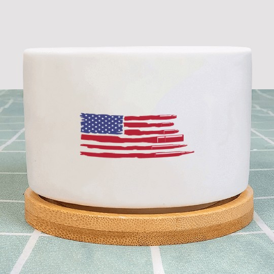 The Gun USA Flag Plant Pots