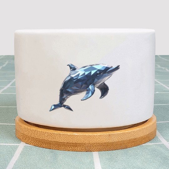 Geometric Style Dolphin Plant Pots