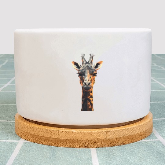 Geometric Style Giraffe Plant Pots