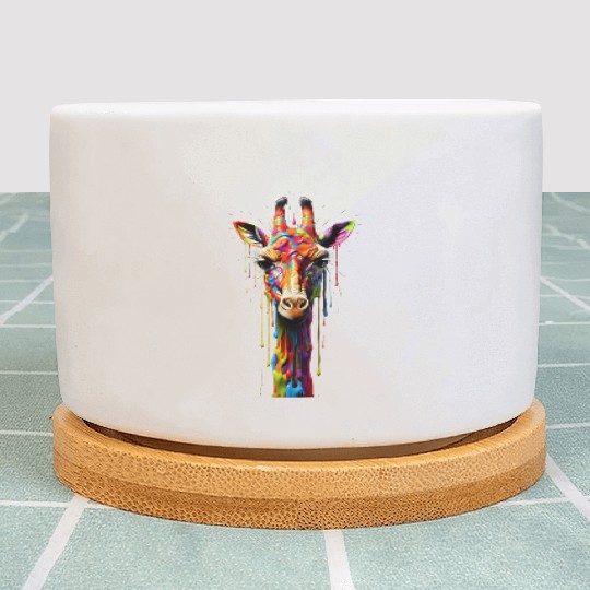 Rainbow Giraffe Plant Pots