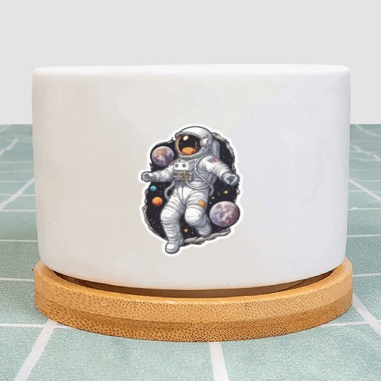 Clothing Apparel t-shir Galaxy astronaut themes Plant Pots