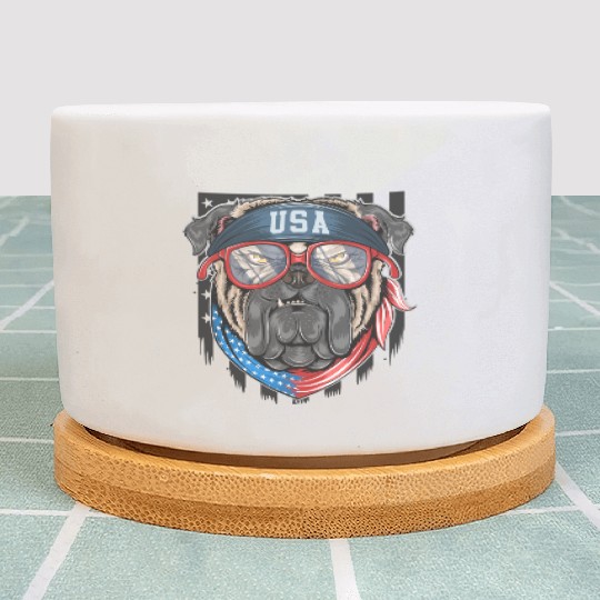 Patriotic Pooch - American Spirit Dog Plant Pots