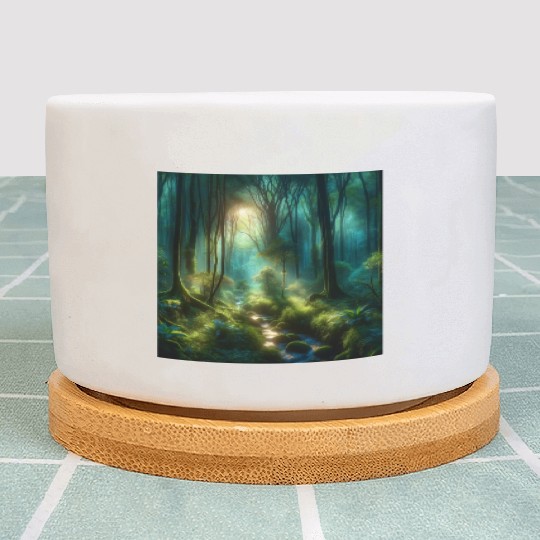 Twilight Enchantment A Mystical Forest Scene Plant Pots