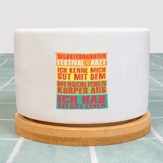 Festival doctor with human body Plant Pots