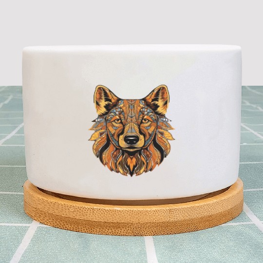 German Shepherd Funny Dog Street Art Comic Pet Plant Pots