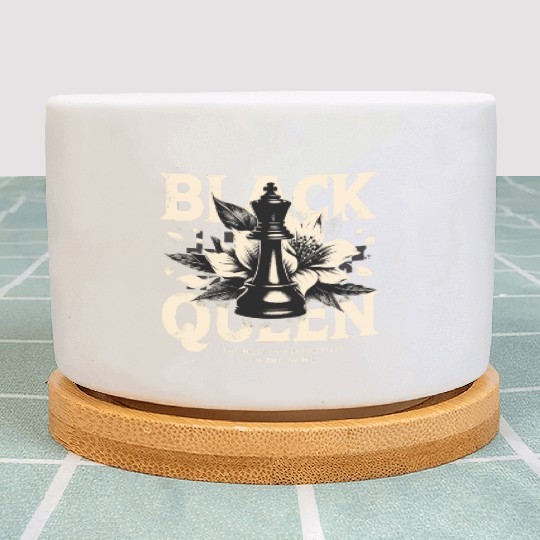 Black Queen The Most Powerful Chess African USA Plant Pots