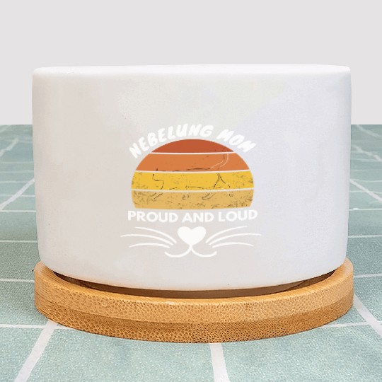 Nebelung Mom, Proud and Loud .. cat mom Plant Pots