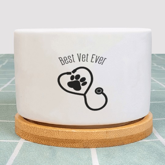 Best Vet Ever Veterinary Technician Animal Doctor Plant Pots