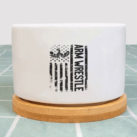 Arm Wrestling Arm Wrestle US Flag Armwrestling Plant Pots