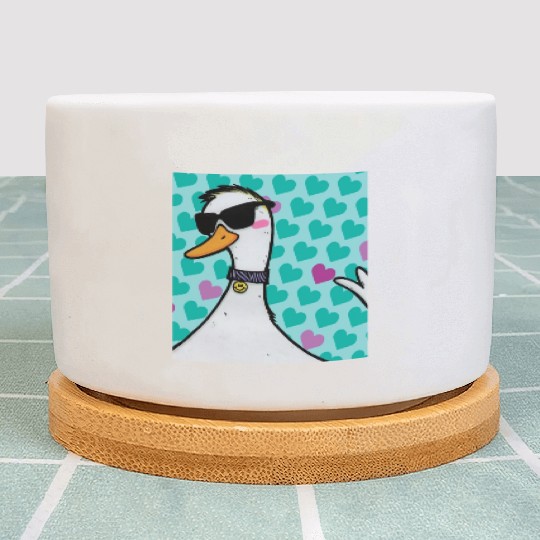 90s Raver Cartoon Duck, Party Animal, Kids Room Plant Pots