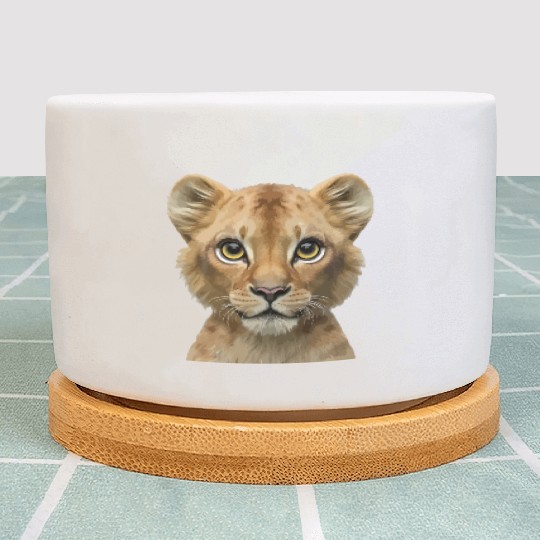 cute lion king animals design Plant Pots