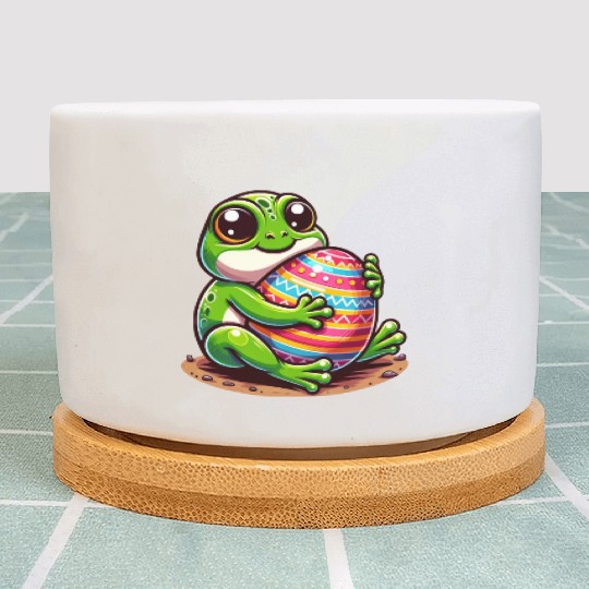 Easter Frog: Loving Embrace Plant Pots