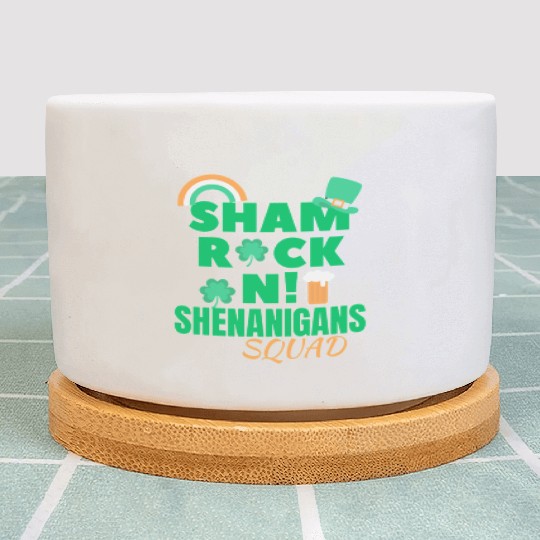 shamrockin shenanigans drinking st Patrick's day Plant Pots
