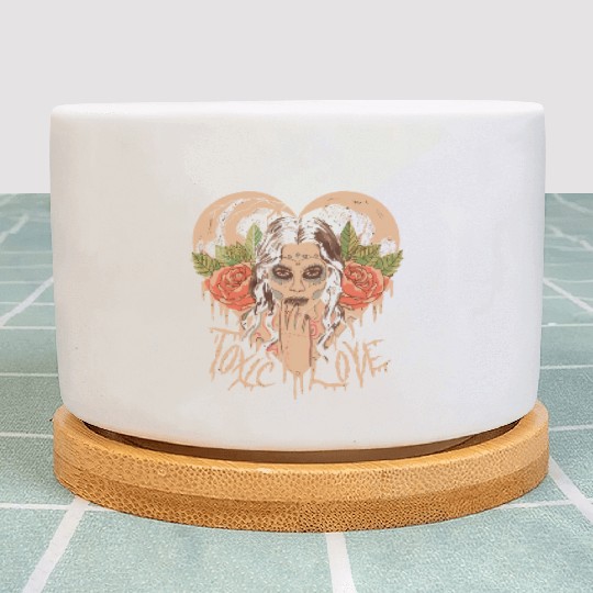 Toxic Love Valentine Couple Gift Plant Pots