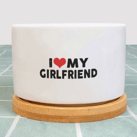 Vintage I Love My Girlfriend I Heart My Girlfriend Plant Pots