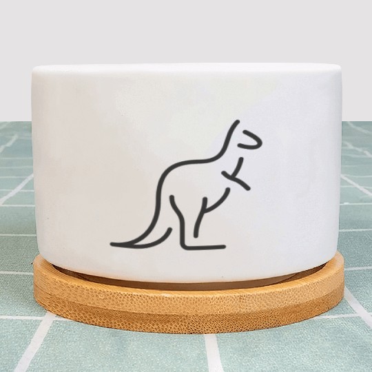 Skippys black Kangaroo Plant Pots