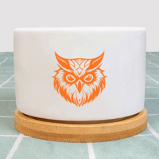 A Owl Icon vector Plant Pots Design