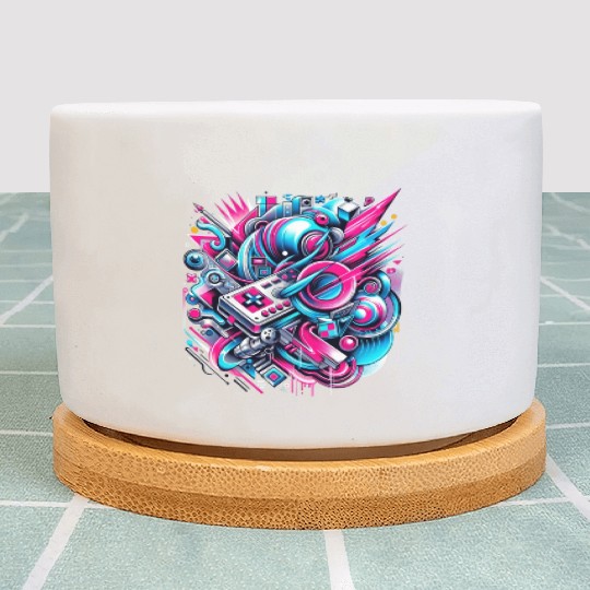 Neon Gamer's Paradise Plant Pots