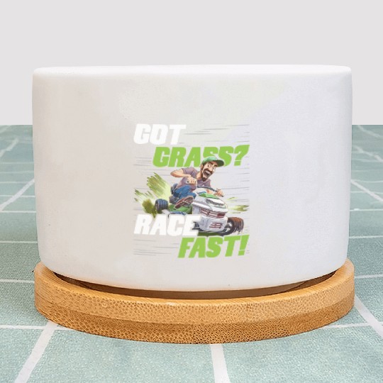 Lawn Mower Racing Got Grass Race Fast Plant Pots