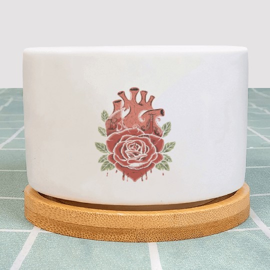 Bloody Rose Gothic Valentines day Plant Pots