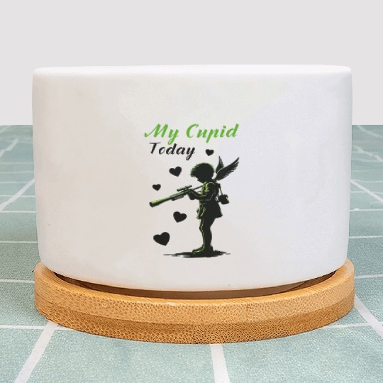 February 14, my cupid today. Plant Pots