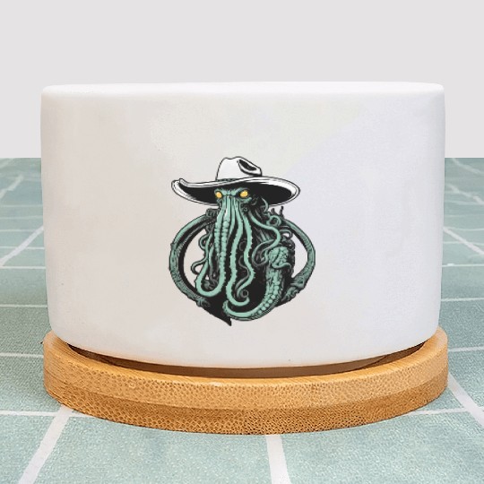 Weird Wild West - Cthulhu Cowboy Plant Pots