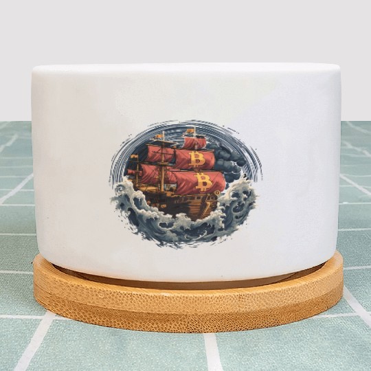 Bitcoin Ship Plant Pots