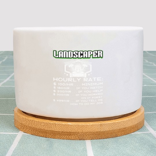 Landscaper Grass Care Lawn Mower Plant Pots