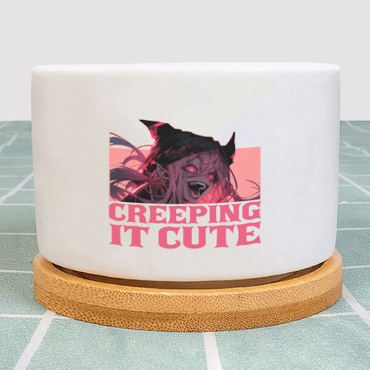 Creeping It Cute Creepy Anime Girl Harajuku Goth O Plant Pots