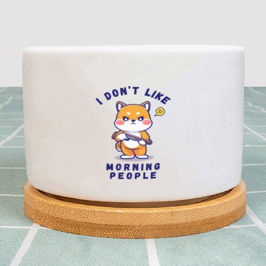 i don’t like morning people grumpy cat Plant Pots