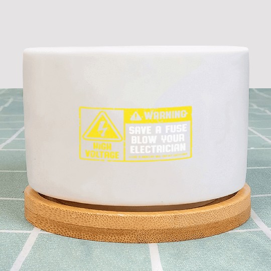 Lineman Retro Vintage Electrician Save A Fuse Plant Pots