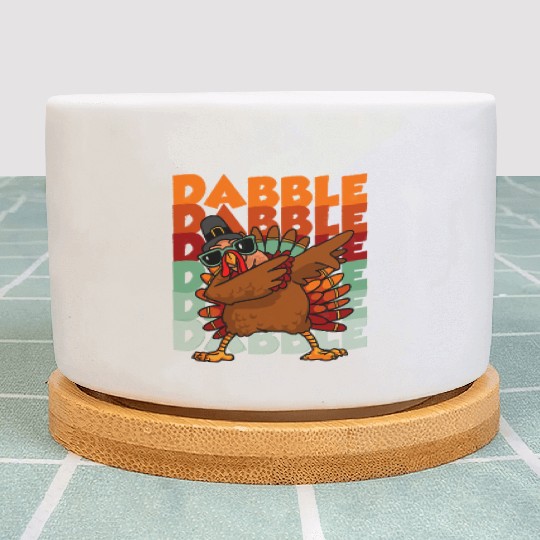 Dabbing Turkey Plant Pots Thanksgiving Dabble