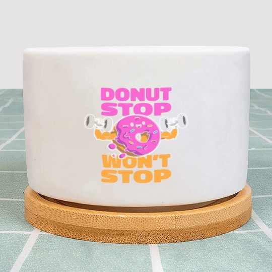 Fitness Donut Funny Donut Gym Plant Pots