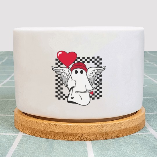 Valentine's Day Cupid Ghost Wings Heart Love Arro Plant Pots